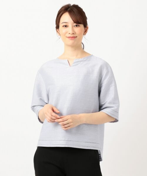 L size ONWARD(大きいサイズ) / エルサイズオンワード Tシャツ | 【洗える】Safilin Linen カットソー | 詳細17