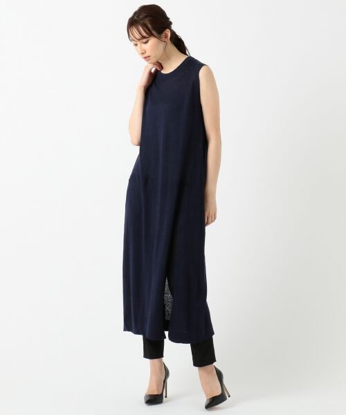 L size ONWARD(大きいサイズ) / エルサイズオンワード ニット・セーター | Linen スリットワンピース | 詳細10