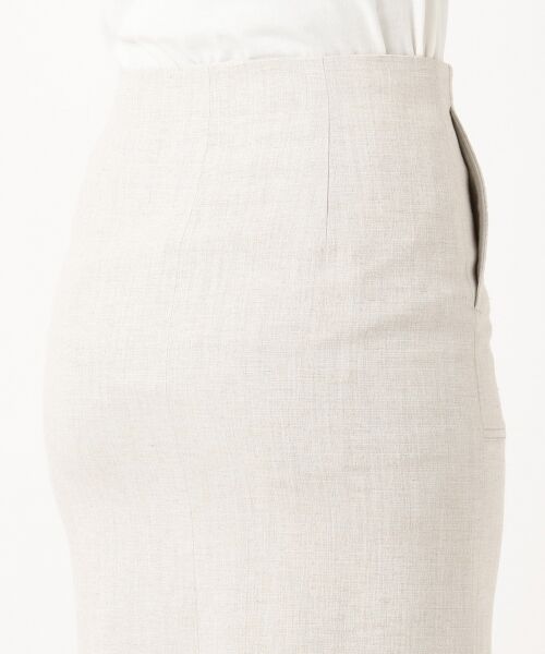 L size ONWARD(大きいサイズ) / エルサイズオンワード ミニ・ひざ丈スカート | 【セットアップ】Synthetic Linen スカート | 詳細10