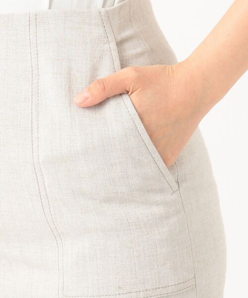 L size ONWARD(大きいサイズ) / エルサイズオンワード ミニ・ひざ丈スカート | 【セットアップ】Synthetic Linen スカート | 詳細11