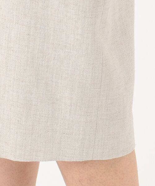 L size ONWARD(大きいサイズ) / エルサイズオンワード ミニ・ひざ丈スカート | 【セットアップ】Synthetic Linen スカート | 詳細12