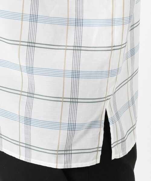 L size ONWARD(大きいサイズ) / エルサイズオンワード トップス | 【洗える】キュプラコットンドビーチェック ブラウス | 詳細14