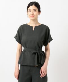 L size ONWARD(大きいサイズ) / エルサイズオンワード トップス | 【接触冷感】マルソースパンボイル ブラウス