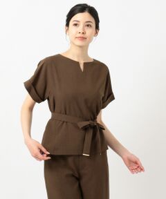 L size ONWARD(大きいサイズ) / エルサイズオンワード トップス | 【接触冷感】マルソースパンボイル ブラウス