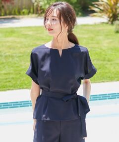 L size ONWARD(大きいサイズ) / エルサイズオンワード トップス | 【接触冷感】マルソースパンボイル ブラウス