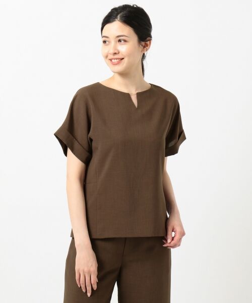 L size ONWARD(大きいサイズ) / エルサイズオンワード トップス | 【接触冷感】マルソースパンボイル ブラウス | 詳細10