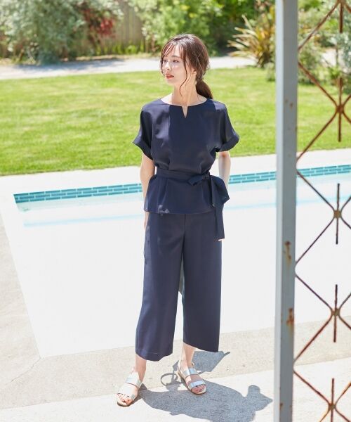 L size ONWARD(大きいサイズ) / エルサイズオンワード トップス | 【接触冷感】マルソースパンボイル ブラウス | 詳細11