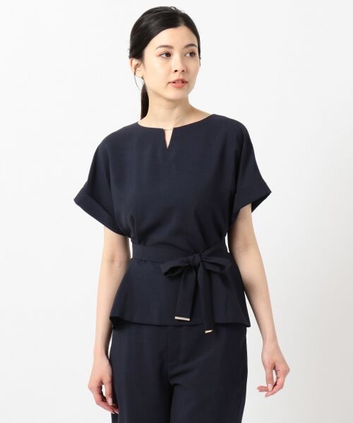 L size ONWARD(大きいサイズ) / エルサイズオンワード トップス | 【接触冷感】マルソースパンボイル ブラウス | 詳細12