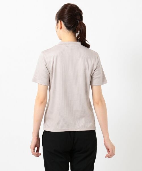 L size ONWARD(大きいサイズ) / エルサイズオンワード Tシャツ | 【WEB限定】コットンリブスムース スタンドネックTシャツ | 詳細4