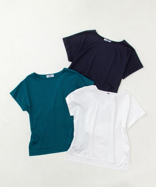 L size ONWARD(大きいサイズ) / エルサイズオンワード Tシャツ | 【日本製】コットンリブフレンチ Tシャツ | 詳細5