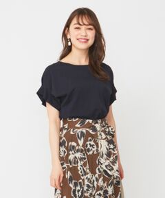 【おうち時間に】Rich cottonスムース タックスリーブ Tシャツ