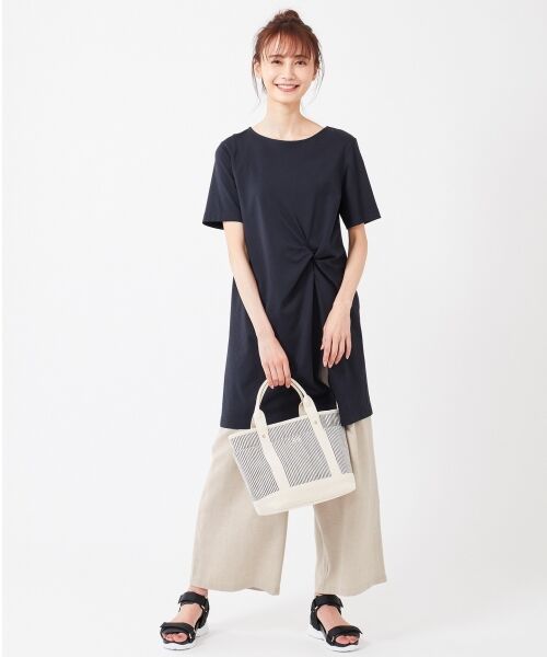 L size ONWARD(大きいサイズ) / エルサイズオンワード Tシャツ | 【おうち時間に】Rich cottonスムース ロングTシャツ | 詳細11