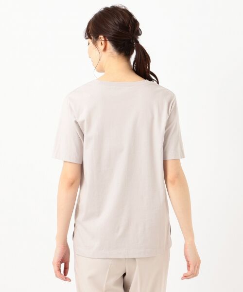 L size ONWARD(大きいサイズ) / エルサイズオンワード Tシャツ | 【道重さゆみさん着用】ロゴプリント Tシャツ | 詳細8