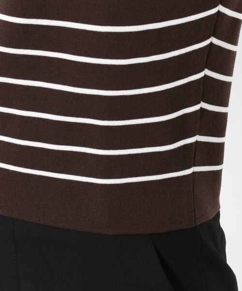 L size ONWARD(大きいサイズ) / エルサイズオンワード ニット・セーター | 【洗える】コットンアセテートミラノボーダー ニット | 詳細10