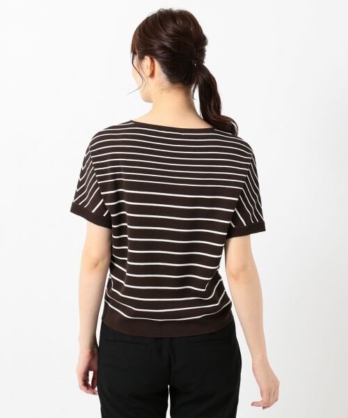 L size ONWARD(大きいサイズ) / エルサイズオンワード ニット・セーター | 【洗える】コットンアセテートミラノボーダー ニット | 詳細7