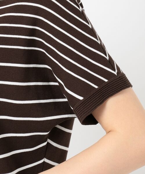 L size ONWARD(大きいサイズ) / エルサイズオンワード ニット・セーター | 【洗える】コットンアセテートミラノボーダー ニット | 詳細9