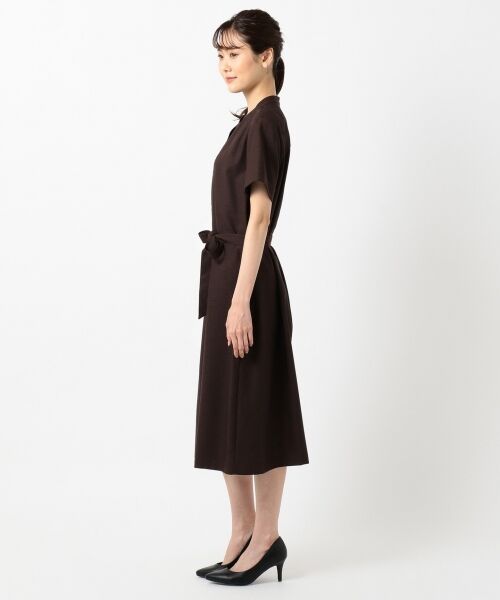 L size ONWARD(大きいサイズ) / エルサイズオンワード ミニ丈・ひざ丈ワンピース | 【洗える】リネンライクオックス ワンピース | 詳細7