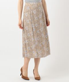 L size ONWARD(大きいサイズ) / エルサイズオンワード ミニ・ひざ丈スカート | 【洗える】ポリエステルデシン更紗プリント スカート