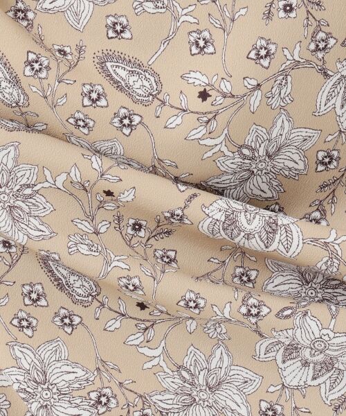 L size ONWARD(大きいサイズ) / エルサイズオンワード ミニ・ひざ丈スカート | 【洗える】ポリエステルデシン更紗プリント スカート | 詳細10