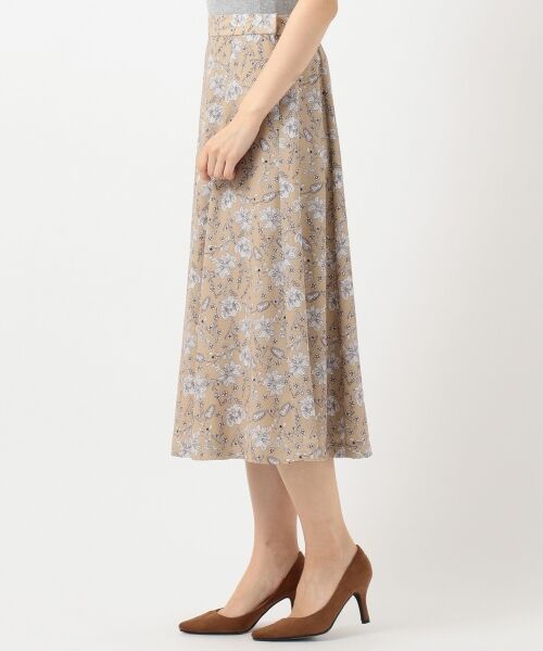 L size ONWARD(大きいサイズ) / エルサイズオンワード ミニ・ひざ丈スカート | 【洗える】ポリエステルデシン更紗プリント スカート | 詳細4