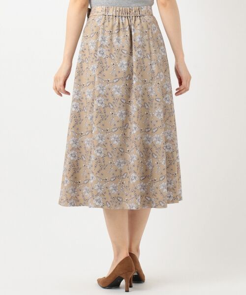 L size ONWARD(大きいサイズ) / エルサイズオンワード ミニ・ひざ丈スカート | 【洗える】ポリエステルデシン更紗プリント スカート | 詳細5