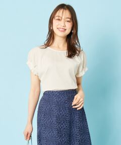 L size ONWARD(大きいサイズ) / エルサイズオンワード トップス | 【洗える】シアーマイクロチェック ブラウス