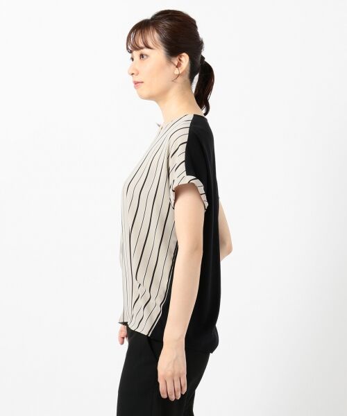 L size ONWARD(大きいサイズ) / エルサイズオンワード Tシャツ | 【WEB限定】Cotton Combi Stripe カットソー | 詳細7