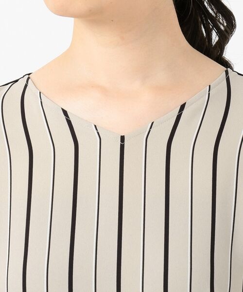 L size ONWARD(大きいサイズ) / エルサイズオンワード Tシャツ | 【WEB限定】Cotton Combi Stripe カットソー | 詳細9