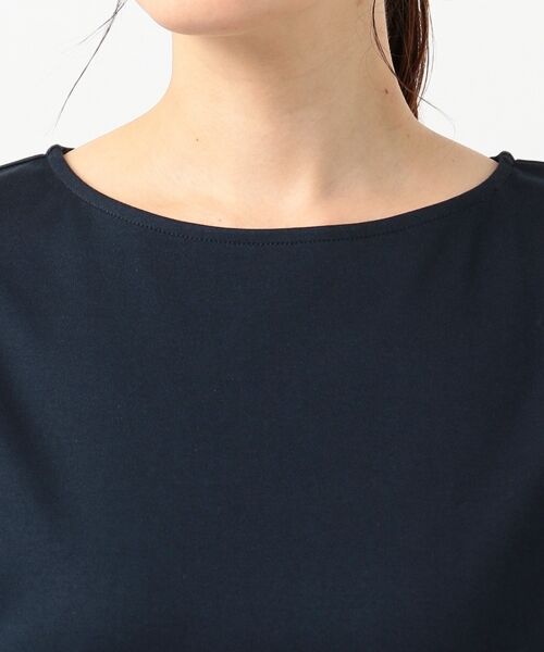 L size ONWARD(大きいサイズ) / エルサイズオンワード Tシャツ | 【UVケア・消臭効果・接触冷感】コンパクトコットンスムース裾刺繍 Tシャツ | 詳細12