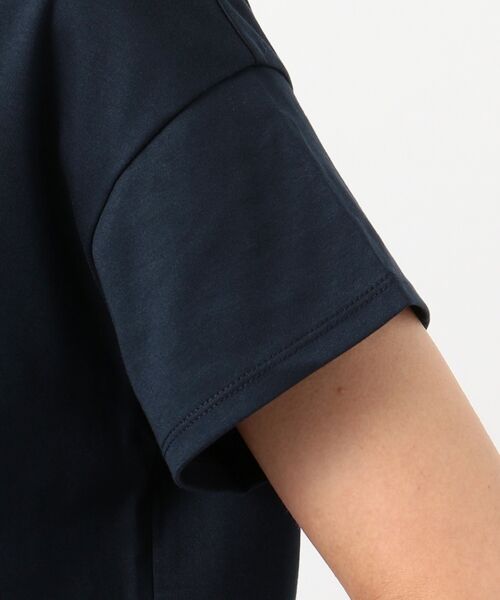 L size ONWARD(大きいサイズ) / エルサイズオンワード Tシャツ | 【UVケア・消臭効果・接触冷感】コンパクトコットンスムース裾刺繍 Tシャツ | 詳細13