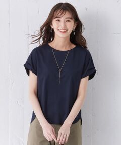 L size ONWARD(大きいサイズ) / エルサイズオンワード Tシャツ | 【UVケア・消臭効果・接触冷感】コンパクトコットンスムース 半袖Tシャツ