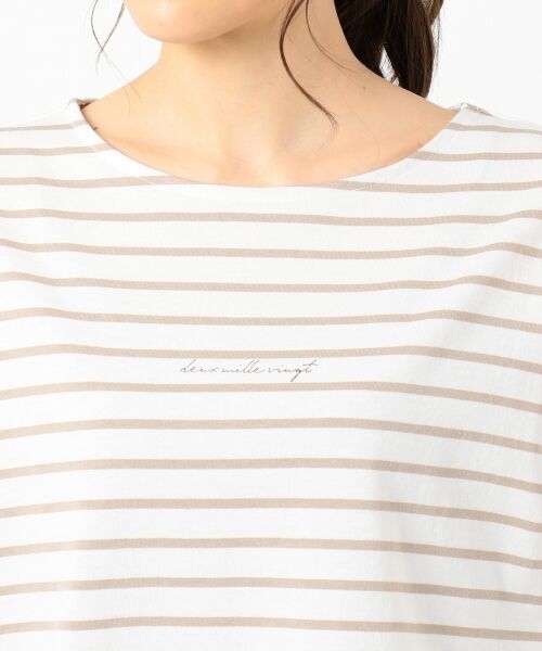 L size ONWARD(大きいサイズ) / エルサイズオンワード Tシャツ | 【ecolofriend】ミニロゴボーダー Tシャツ | 詳細7