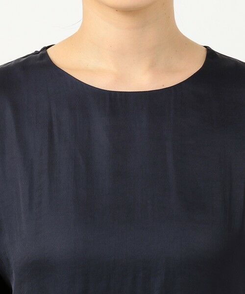 L size ONWARD(大きいサイズ) / エルサイズオンワード カットソー | 【洗える】イージーサテン 異素材コンビカットソー | 詳細11