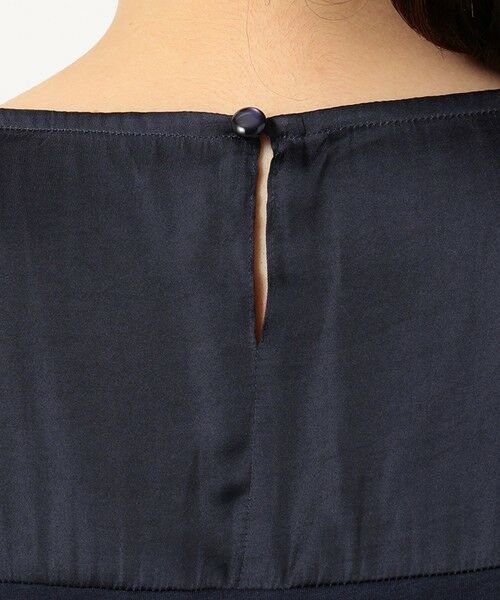 L size ONWARD(大きいサイズ) / エルサイズオンワード カットソー | 【洗える】イージーサテン 異素材コンビカットソー | 詳細12