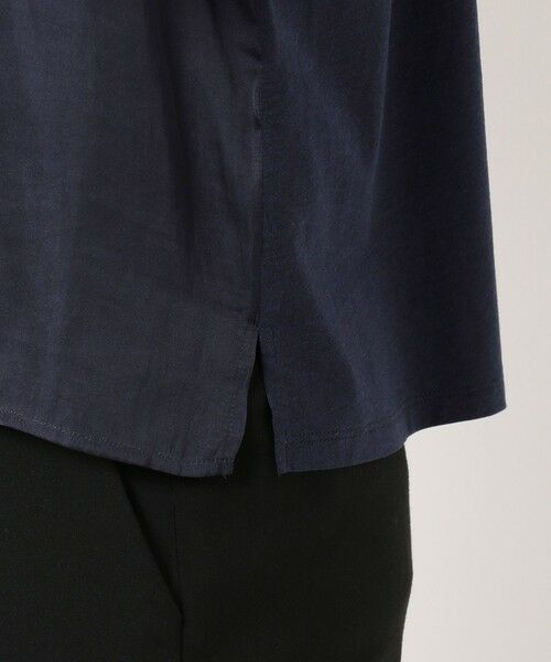 L size ONWARD(大きいサイズ) / エルサイズオンワード カットソー | 【洗える】イージーサテン 異素材コンビカットソー | 詳細14