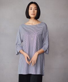 L size ONWARD(大きいサイズ) / エルサイズオンワード Tシャツ | 【追加生産】リヨセルコットンスムース チュニックカットソー(検索番号E79)