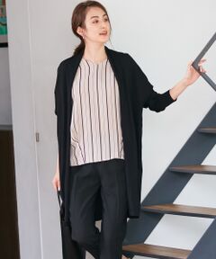 L size ONWARD(大きいサイズ) / エルサイズオンワード カーディガン・ボレロ | 【接触冷感】Synthetic Stretch ロングカーディガン