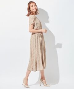 L size ONWARD(大きいサイズ) / エルサイズオンワード ミニ丈・ひざ丈ワンピース | 【Utilism】リーフプリント ワンピース