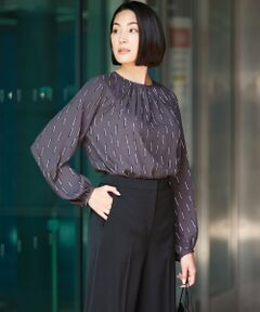 L size ONWARD(大きいサイズ) / エルサイズオンワード トップス | 【人気の清涼素材】Tint ギャザーブラウス