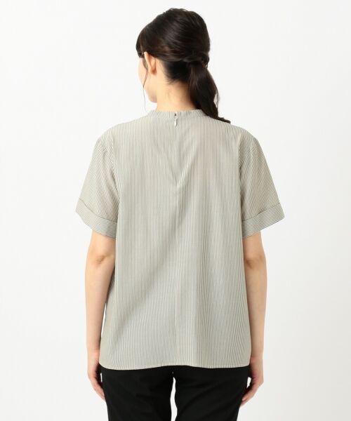 L size ONWARD(大きいサイズ) / エルサイズオンワード トップス | 【洗える】アセテートVisストライプ ブラウス | 詳細4