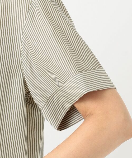 L size ONWARD(大きいサイズ) / エルサイズオンワード トップス | 【洗える】アセテートVisストライプ ブラウス | 詳細6
