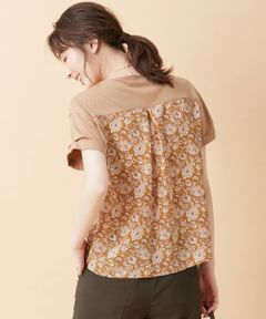 L size ONWARD(大きいサイズ) / エルサイズオンワード Tシャツ | 【洗える】LIBERTYコンビジャージー カットソー