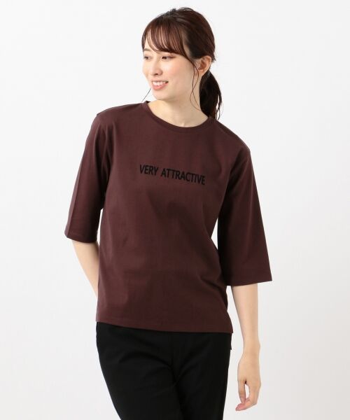 L size ONWARD(大きいサイズ) / エルサイズオンワード Tシャツ | 【洗える】フロッキーロゴTEE カットソー | 詳細6