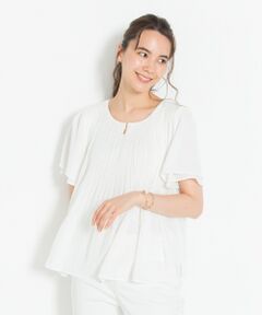 【洗える】CHIFFON PLEATS ブラウス[WEB限定]