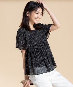 【洗える】CHIFFON PLEATS ブラウス[WEB限定]