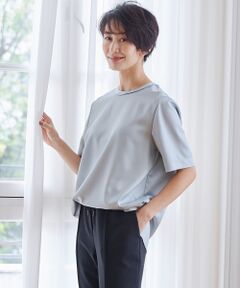 L size ONWARD(大きいサイズ) / エルサイズオンワード トップス | 【マガジン掲載】Gloss Satin ブラウス(番号CE22)