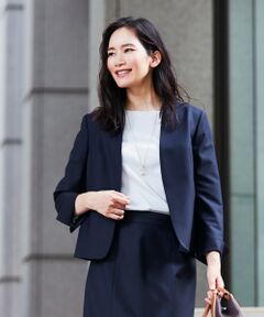 L size ONWARD(大きいサイズ) / エルサイズオンワード ノーカラージャケット | 【スーツ対応】BAHARIYE ノーカラージャケット