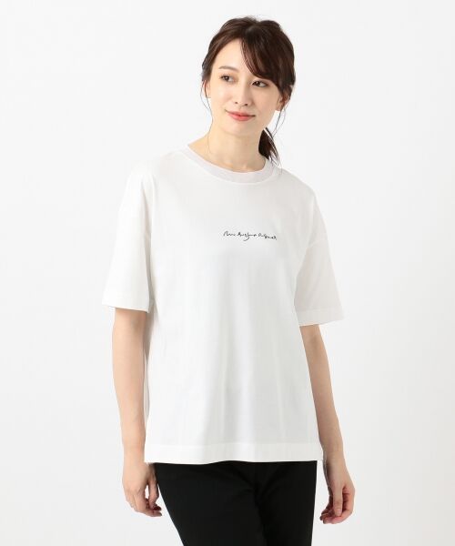 L size ONWARD(大きいサイズ) / エルサイズオンワード Tシャツ | Organic Cotton ロゴカットソー | 詳細1