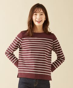 L size ONWARD(大きいサイズ) / エルサイズオンワード Tシャツ | バスクボーダー カットソー