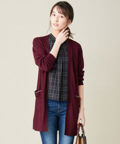 【洗える】SIXTY WOOL ロングカーディガン